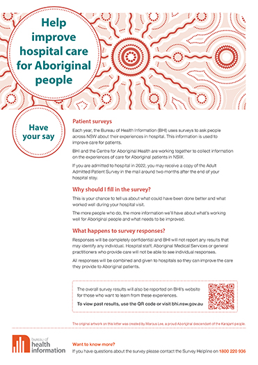 Aboriginal patient experience flyer cover